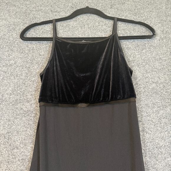 Womens Y2K Maxi Dress Small Black Velvet Maxi Dress Whimsigoth Grunge Goth Prom - Picture 4 of 10